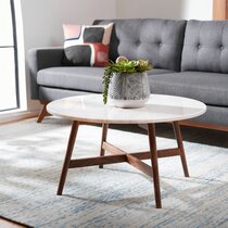 White and walnut coffee shop table